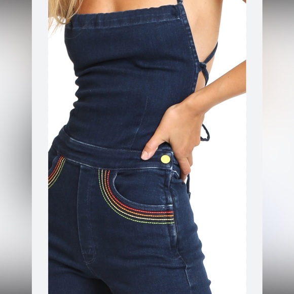 MOTHER Pants - (NWT) *SOLD OUT EVERYWHERE* MOTHER DENIM TIE BACK HUSTLER OVERALLS 🌈